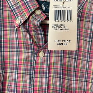 NWT Mens Polo Ralph Lauren long sleeve shirt. Size XXL